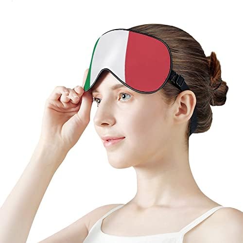Máscaras para os olhos do sono, bandeira italiana máscara de olho e de olhos vendados com cinta elástica/faixa para homens