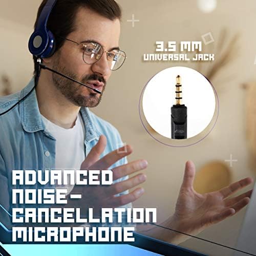 Microfone anexável Neego para fones de ouvido - Gaming and Communication Boom Flexible Boom Mic com Switch Switch,