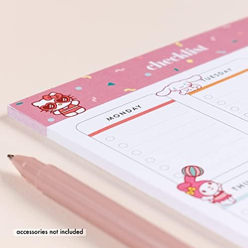 Hello Kitty Checklist Blocos - Fique no topo das tarefas diárias, semanais e variadas. Alcance seus objetivos. O papel