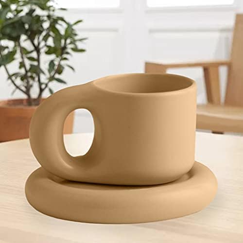 Caneca de caneca de cerâmica Fenteer caneca de café, copo de água com leite, microondas e lava -louças seguras, para presentes