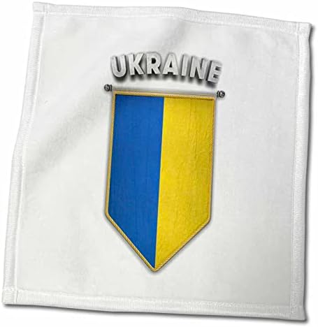 Galhardete 3drose com bandeira de bandeira ucraniana na Ucrânia - toalhas