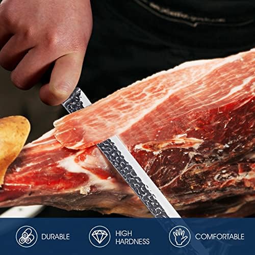 Huusk Butcher Knife para pacote de corte de carne com faca de peito de 11,6 polegadas faca de fatia premium com