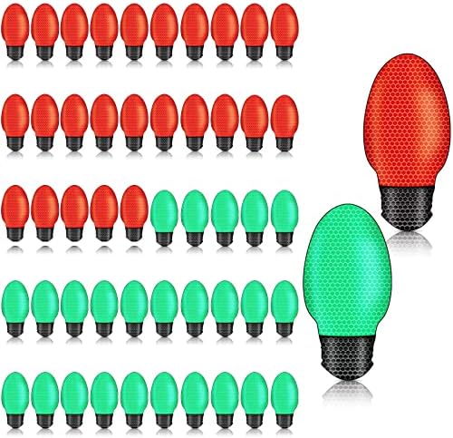 50 peças C9 Bulbo de reposição de luz de Páscoa E17 LED LED LUZ DE LUZ DE SUPLETAÇÃO DE LUZ
