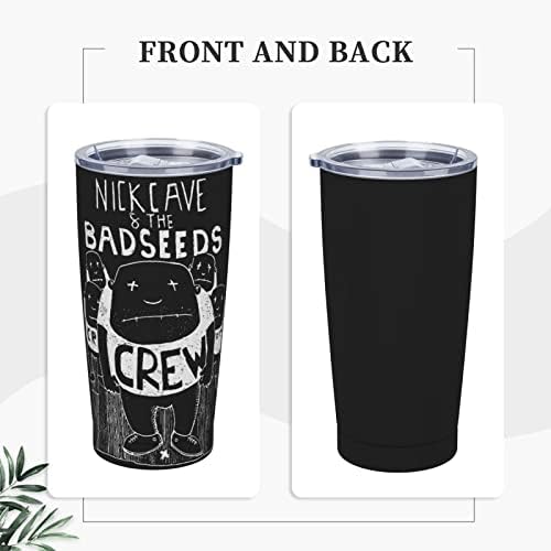 Nick Cave e The Bad Seeds Band Stainless Stone Isoled Travel Caneca de café com tampas e palhas xícara de vácuo de parede