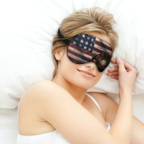 Máscara de beisebol americana Bandeira brigada Tampa da tampa da sombra da noite para dormir Ajusta ajustável com gráfico