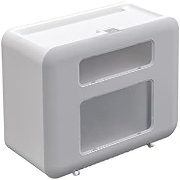LLly Dispensador de papel toalha de papel Distribuidor de tecido montado na parede Dispensador de lixo sem coroa de lixo de lixo Acessórios de banheiro (cor: cinza, tamanho