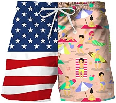 BMISEGM Men Shorts Mens primavera verão shorts casuais bandeira bandeira de retalhos de retalhos esportes calças de praia com trajes de natação para
