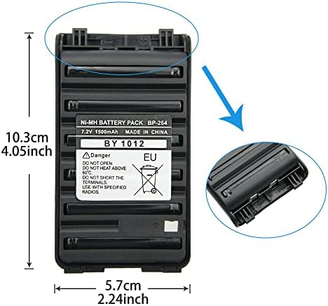 BP-264 NI-MH Carregador de bateria BC-192 para ICOM IC-V80 IC-T70 IC-F27SR F3002 F4002 F3001 F4001 Base de carregador