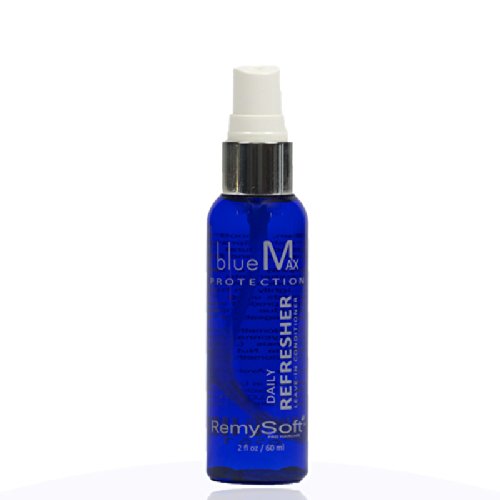 Remysoft Bluemax Daily Refresher - Seguro para extensões de cabelo, tecelões e perucas - Condicionador de licença de fórmula de salão - perfumado