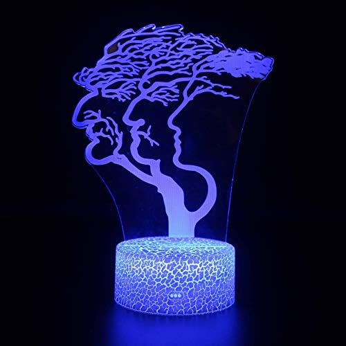 Lâmpada de mesa de árvore de criatividade szg tocando led noturno luz caseira sala arco -íris lampen decoração luminárias de mesa criativas para presente