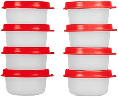 Recipiente de Copas de Condimento com tampas- 8 PK. Recipiente de molho de 3 oz.salad para fazer pequenos recipientes de