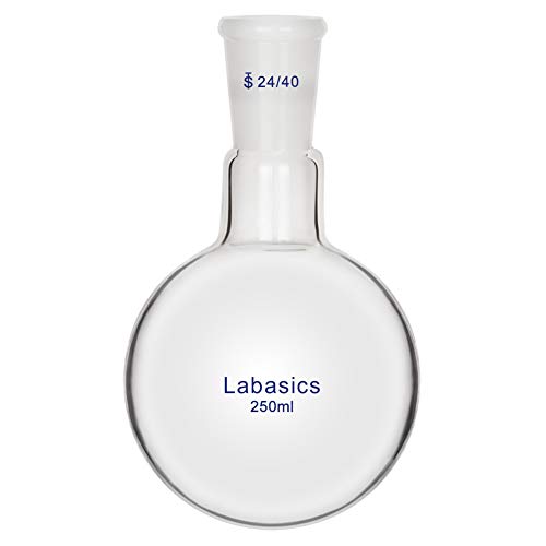 Labasics Glass 50ml de pescoço único um garra de fundo redondo RBF, com junta externa padrão do cone 24/40
