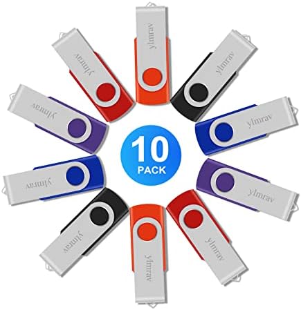 4 GB USB Flash Drive 10 pacote, brindes multicoloridos para negócios, drive pretúcia de flash USB em massa 4g, armazenamento