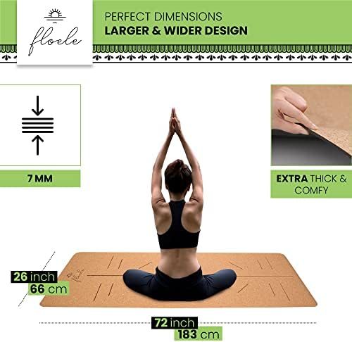 Floele Eco Friendly Yoga Mat extra e espesso tapete de exercício - tapete de ioga não tóxico e não deslizante com