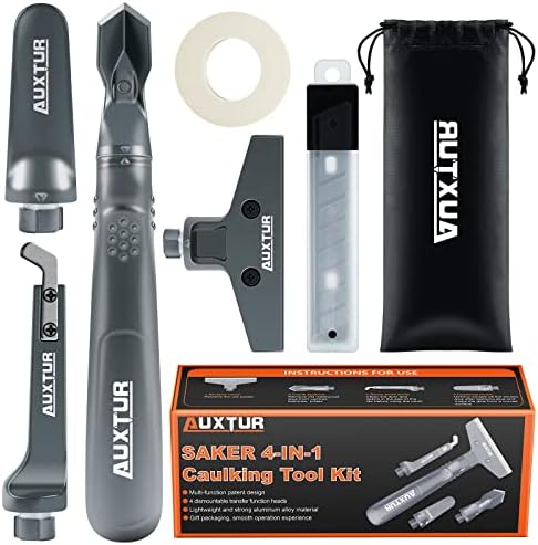Ferramenta de calafetagem de alumínio Auxtur, kit de ferramentas de acabamento de selante de 4 polegadas, ferramenta de raspador, ferramenta