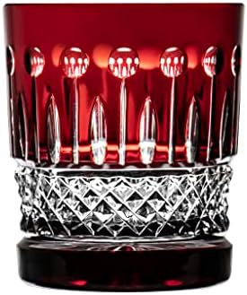 Ajka Fabergé Xenia Ruby Red Chumbo Crystal Old Modyed Whisky Tumbler 13,2 oz -single Unit