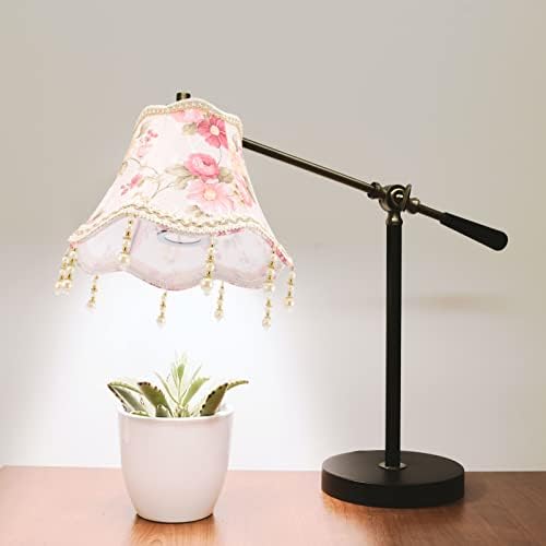SOLustre Lamp Sombra vintage Sombra Europeia Retro abandadouro Bell Shape Lampshade Floral Lamp Shade para Decoração de