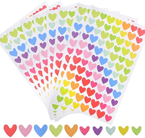 36 folhas de cores mistas adesivas em forma de coração Auto adesivo coração de amor permanente etiquetas beijando adesivos de mão para recortes