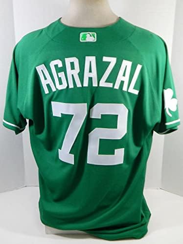 2020 Detroit Tigers Dario Agrazal 72 Jogo emitido Green Jersey St Patrick 48 914 - Jogo usado MLB Jerseys