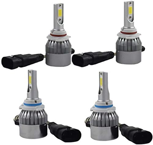 4 PCs 9005/HB3 + 9006/HB4 6000K BULHS FELIONAL DE LED BRANCO PARA SUBSTITUIR ALTO DE HALOGIL DE EXTRIM