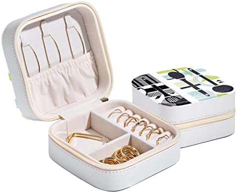 Caixa de armazenamento de jóias portátil de RodailyCay, caixa de joalheria de pequenas utensílios de cozinha criativa para brincos de pulseira de pulseira de pulsação de anéis Brincos de colar