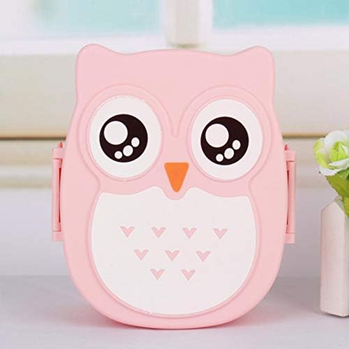 Plástico portátil Lunhana de Cartoon Owl Food Recipiente de armazenamento de microondas Seguro, suprimentos domésticos de grande capacidade