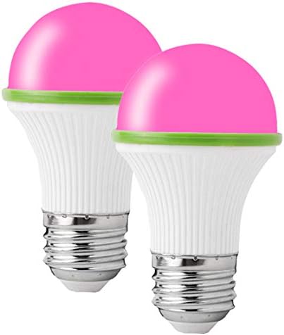 Lâmpadas de lâmpadas rosa macias Kinur, 3W UL listado listados A15 E26 Base Led lâmpadas rosa, lâmpada para dormir, varanda,