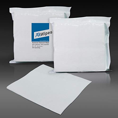 Aawipes Clean Shoor Limpos não tecidos Cellulose/poliéster Mistura 9 x 9 e bastões de swab de limpeza de espuma