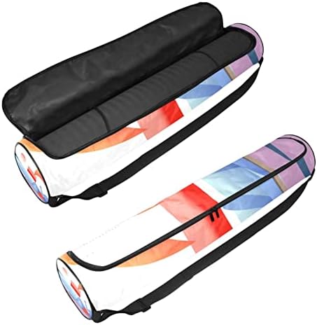 Yoga Mat Carry Bag Gym Beach Pilates Carrier Bags desfrutando do pôr do sol, 6,7x33.9in/17x86 cm