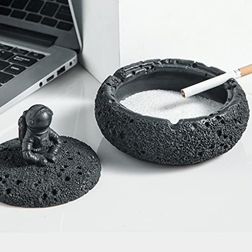 Bienka portátil de concreto portátil com tampa ， bandeja de cinzas de charuto para cigarros ， astronautas criativas cinzas para