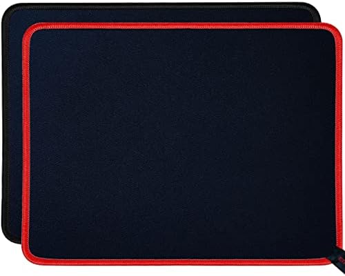 Almofada de mouse de computador para jogos: viagem mouse almofadas com gamer mousepad de textura premium de borda costurada base de borracha não deslizante Base de borracha grossa laptop de escritório preto