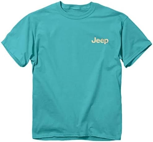 Jeep Happy Tails T-shirt de manga curta masculina, azul | Pato, cachorro, design esportivo Wrangler | de algodão de anéis, lagoa azul