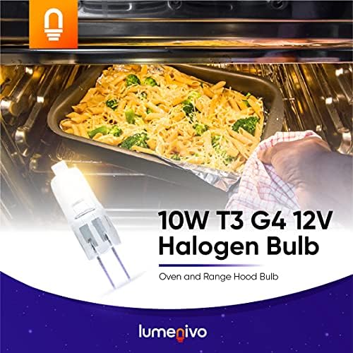 G4 Bulbo de halogênio T3 12V 10 Watt Bi Pin 4mm Substituição de extremidade única para osram 64418 12V Bulbo de halogênio de 10w por lumenivo - lâmpada G4 transparente - 2000 horas - 2800k Warm White - 140 Lumens - 1 pacote