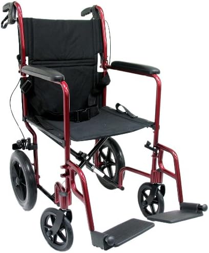 Karman 23 lbs cadeira de rodas de transporte com freios companheiros