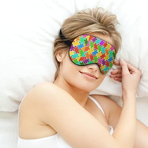 Autismo Consciência da máscara do sono Tampa de olho de olho Sleep Sleep Sleep Eyeshade para Yoga Travel Night Nap Nap