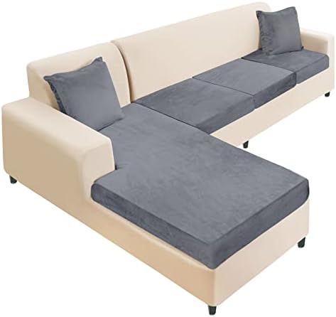 Tampa de sofá seccional naisi 4 peças Capas de almofada de veludo separadas LOPO LOPED LOPELAÇÃO COMPELO MONE