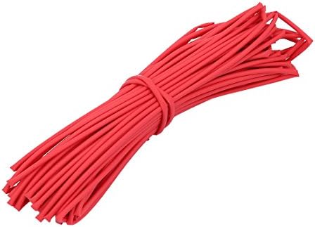 Aexit Polyolefin theat Equipamento elétrico Equipamento de fio encolhida Manga de cabo de fio de 15 metros de comprimento 1,5 mm DIA RED