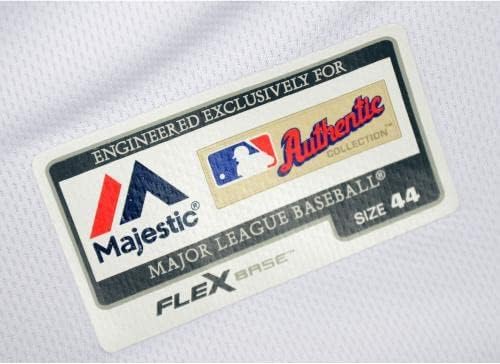 Ronald Acuna Jr. emoldurada em Atlanta Braves autografada majestosa camisa autêntica branca - camisas MLB autografadas