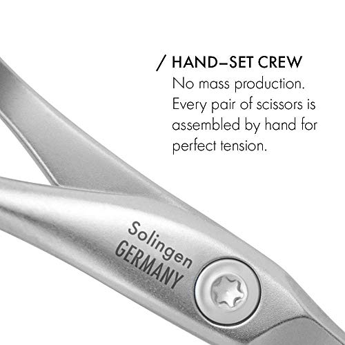 Germanikure 5pc Manicure Conjunto - Feito à mão em Solingen Alemanha, aço inoxidável Finox: cortador de unhas, tesoura