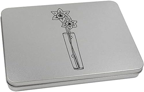 'Daffodils em um vaso' Metal Articled Stationery Tin/Storage Box