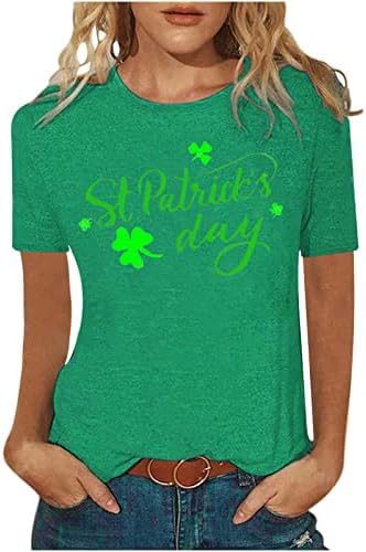 Feliz Dia de São Patrício Saint Saint Patrick Irlandês Camiseta curta de manga curta Lucky Shamrock Tops Green Clover