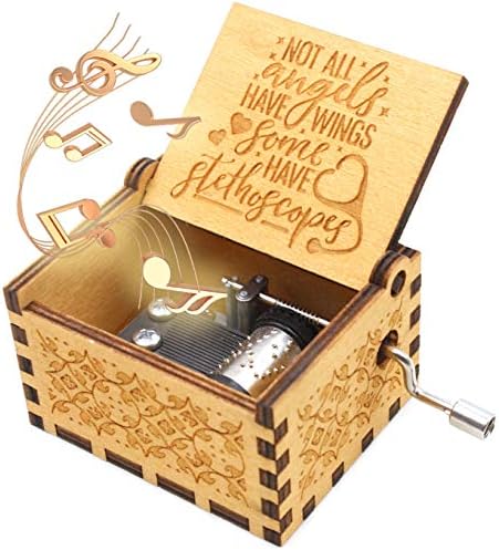 UkeBobo Wooden Music Box - Presentes para enfermeira, presente de formatura para enfermeira, presente de apreciação, você é minha caixa de música para sol - 1 conjunto