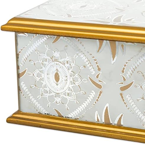 Novica Golden Treasure Pintada Reverse Glass Decorative Box