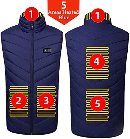 Colete aquecido masculino 5 zonas de aquecimento de roupas de aquecimento leve para homens colete de jaqueta de calor da cintura quente