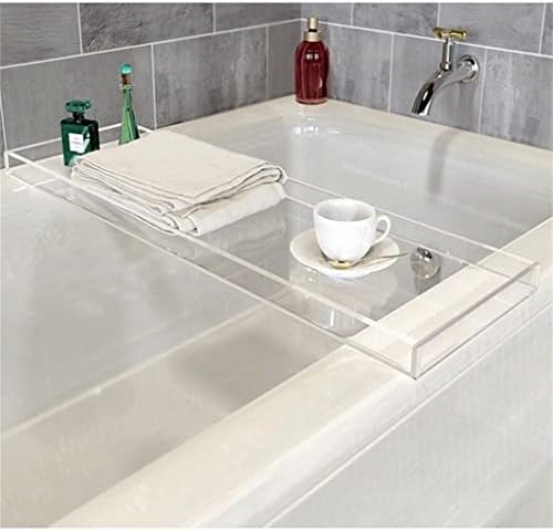 Zsedp acrílico transparente banheira banheira banheira de banheiro móvel Bandeja de armazenamento de celular