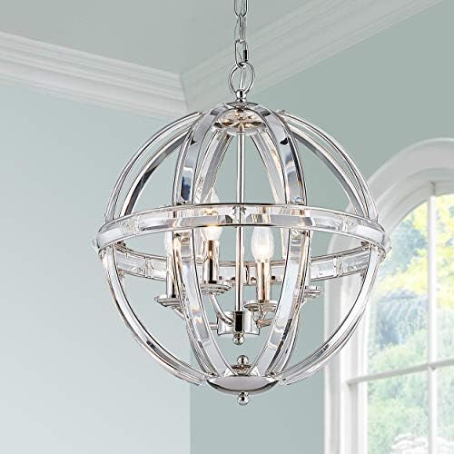 Bestier Chrome Pingente moderno lustre de lustre de cristal Lâmpada de luminária de luminária para sala de jantar quarto de sala