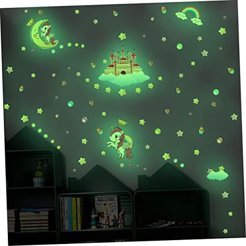 Toyandona 1 folha estrela Star luminosa adesiva de garoto decoração de lua decoração de lua decalques de parede 3d janela adesiva