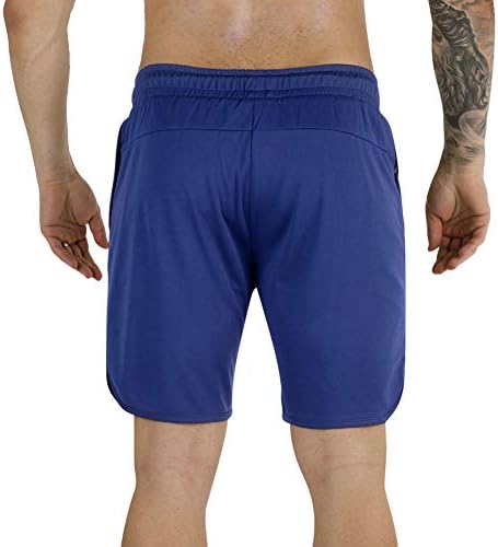 Wangdo Men's Workout Shorts 7 Curtos de bicicleta atlética de corrida shorts de ginástica para homens com bolso com zíper