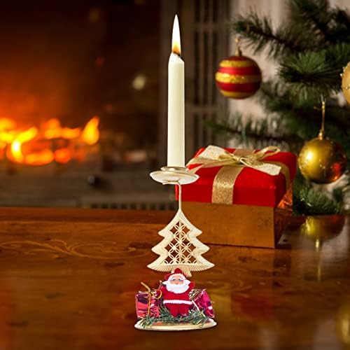 2022 Candeleiro de ferro forjado de Natal Ornamentos de vela de Natal Decoração do vela do ornamento do castiça