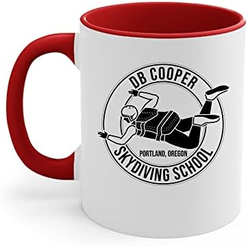 Escola de paraquedismo de DB Cooper Portland Oregon Caneca de café engraçada para homens